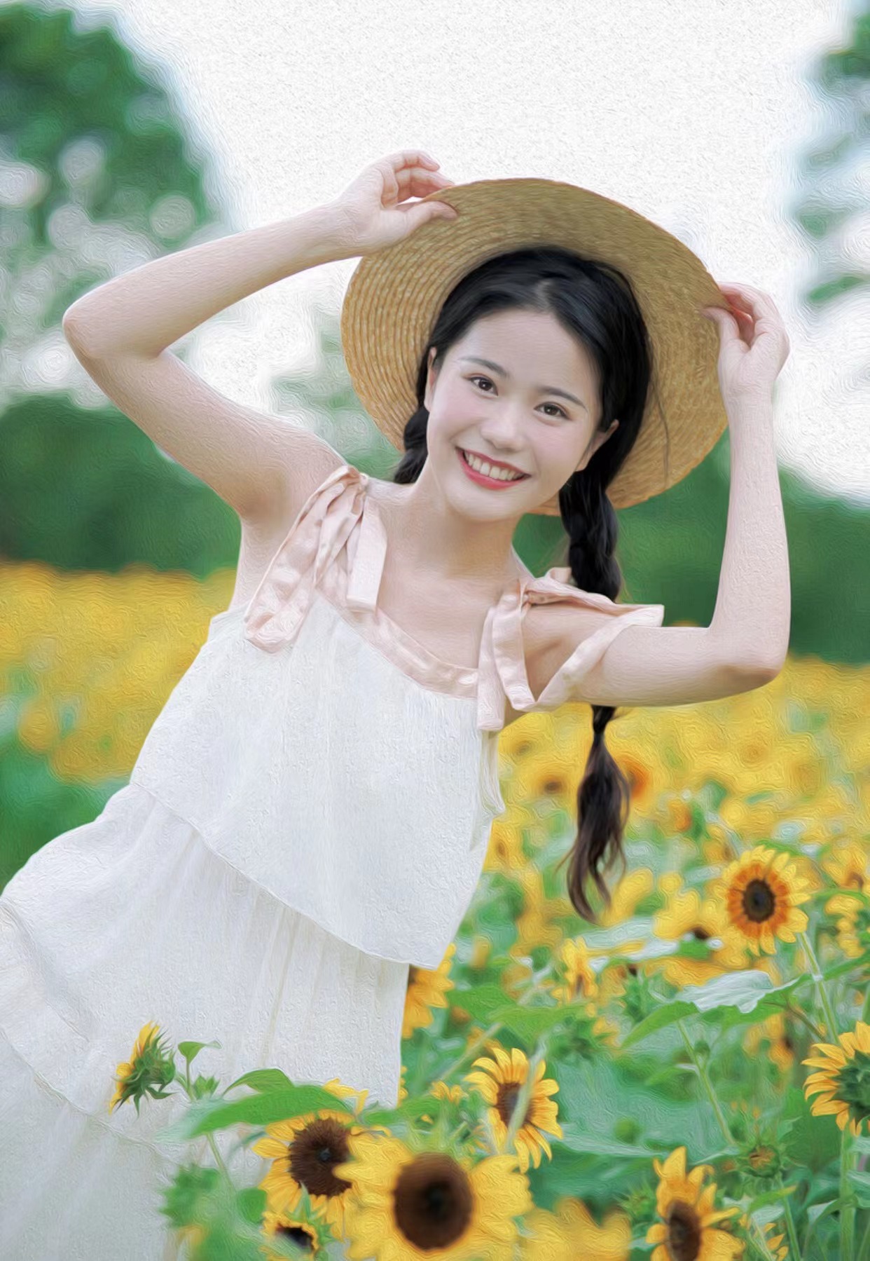 向日葵人像這樣拍，清新好看不單調(diào)，隨手一拍都很美