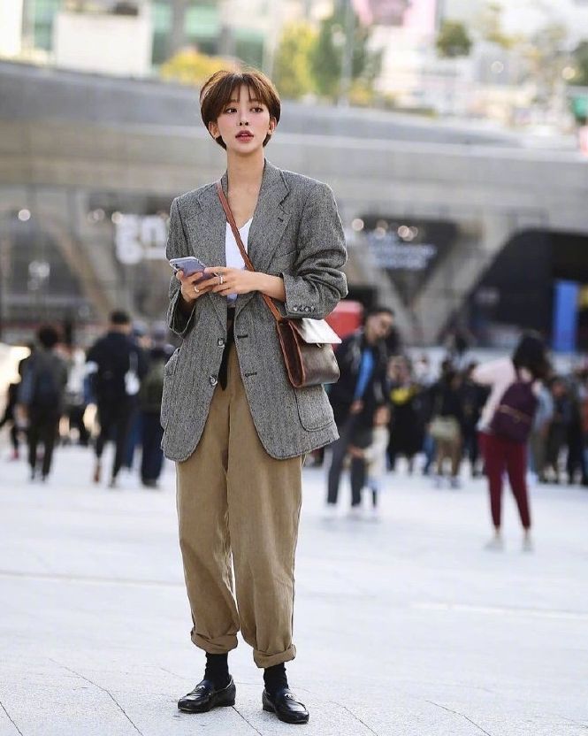 韓國女生的穿搭，不愧是亞洲天花板！不化濃妝不露腿，簡約又高級
