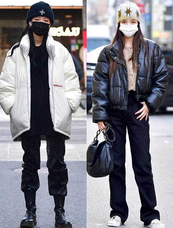 韩国女孩穿黑白配上街，没想到却稳赚回头率，换你敢穿这么素吗