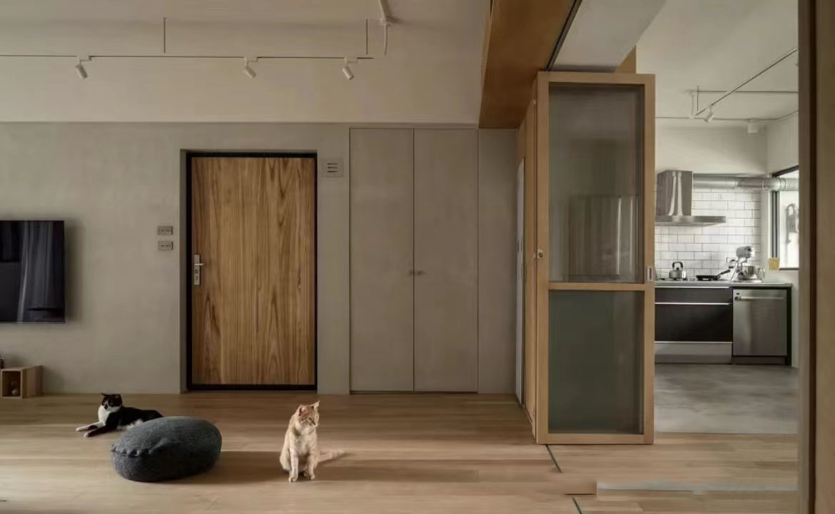 两人四只猫，住在97㎡的家里，超舒适！日式极简风住宅