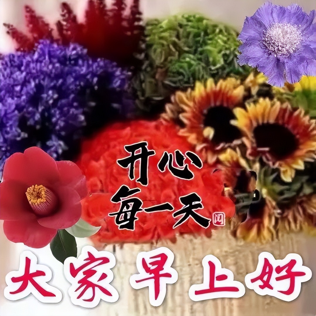 周六最新早安问候祝福图片温馨带字 给你道声早安，祝你心情愉快图片