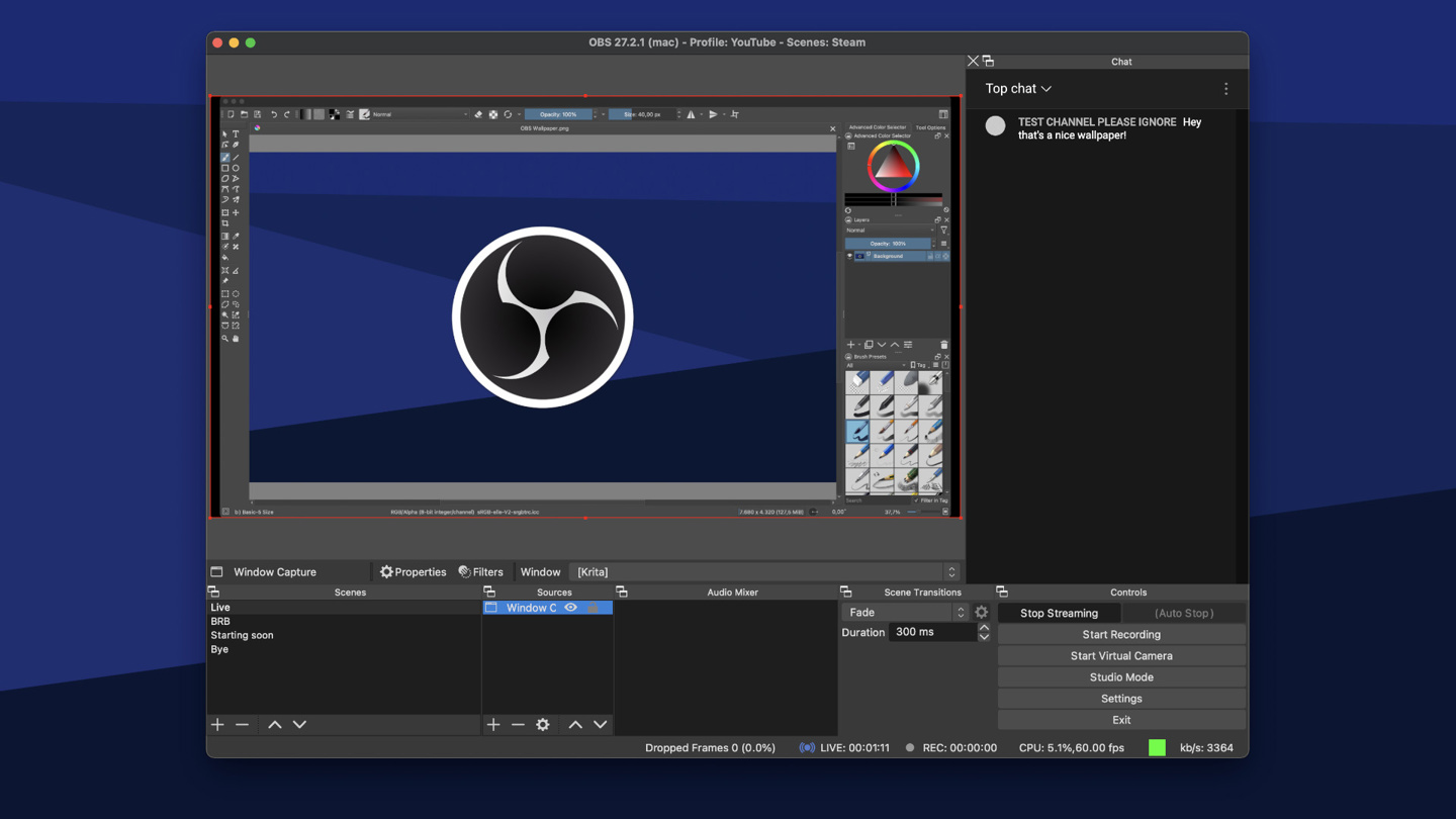 免費開源的視頻直播/錄制 OBS Studio 上架 Steam