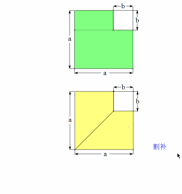 平方差公式几何证明的动画及制作