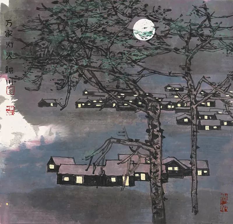 他的画激情迸发，境界博大