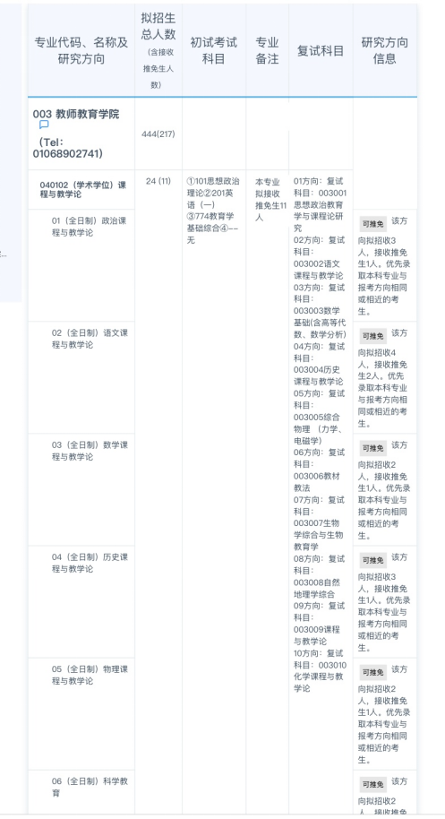 首都师范大学招生简介