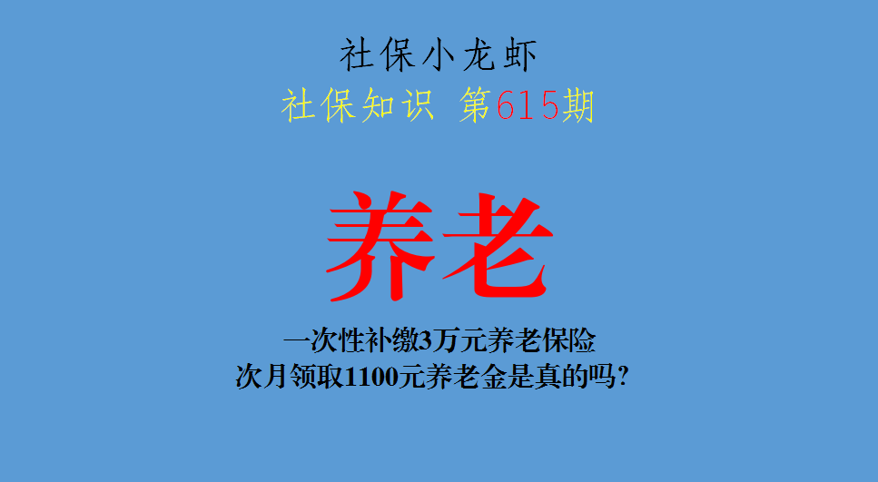 一次性补缴3万元养老保险(一次性补缴3万元养老保险多少)