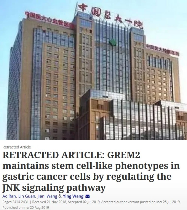细胞结果图风格迥异，中国医科大学第一附属医院的论文被撤稿