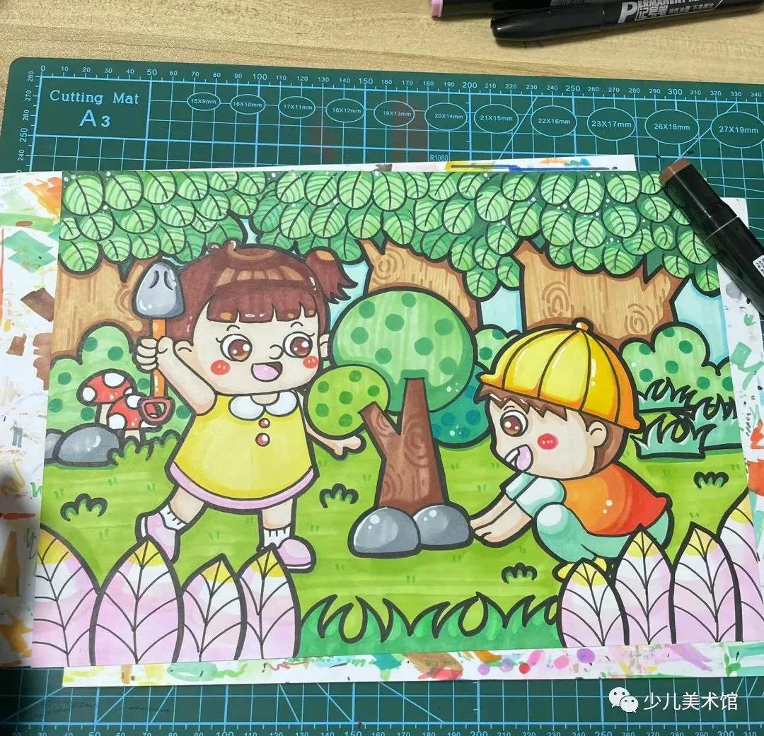 创意美术—太美了！超好看的40幅创意儿童画，张张精品，经典收藏