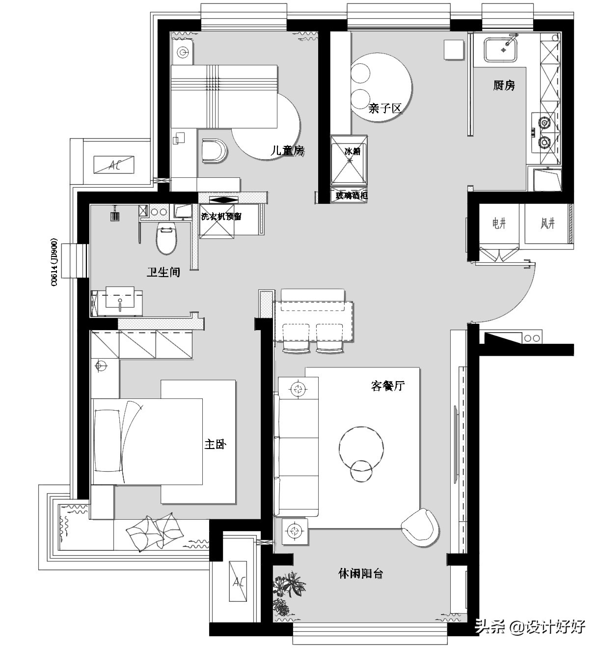 两室两厅巧装修，秒变三室实用空间