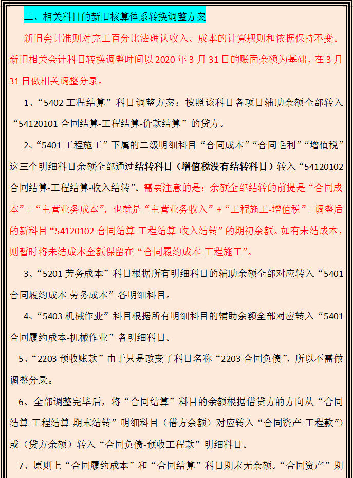 新收入准则建筑施工项目的账务处理全方案，附案例解析，收藏备用