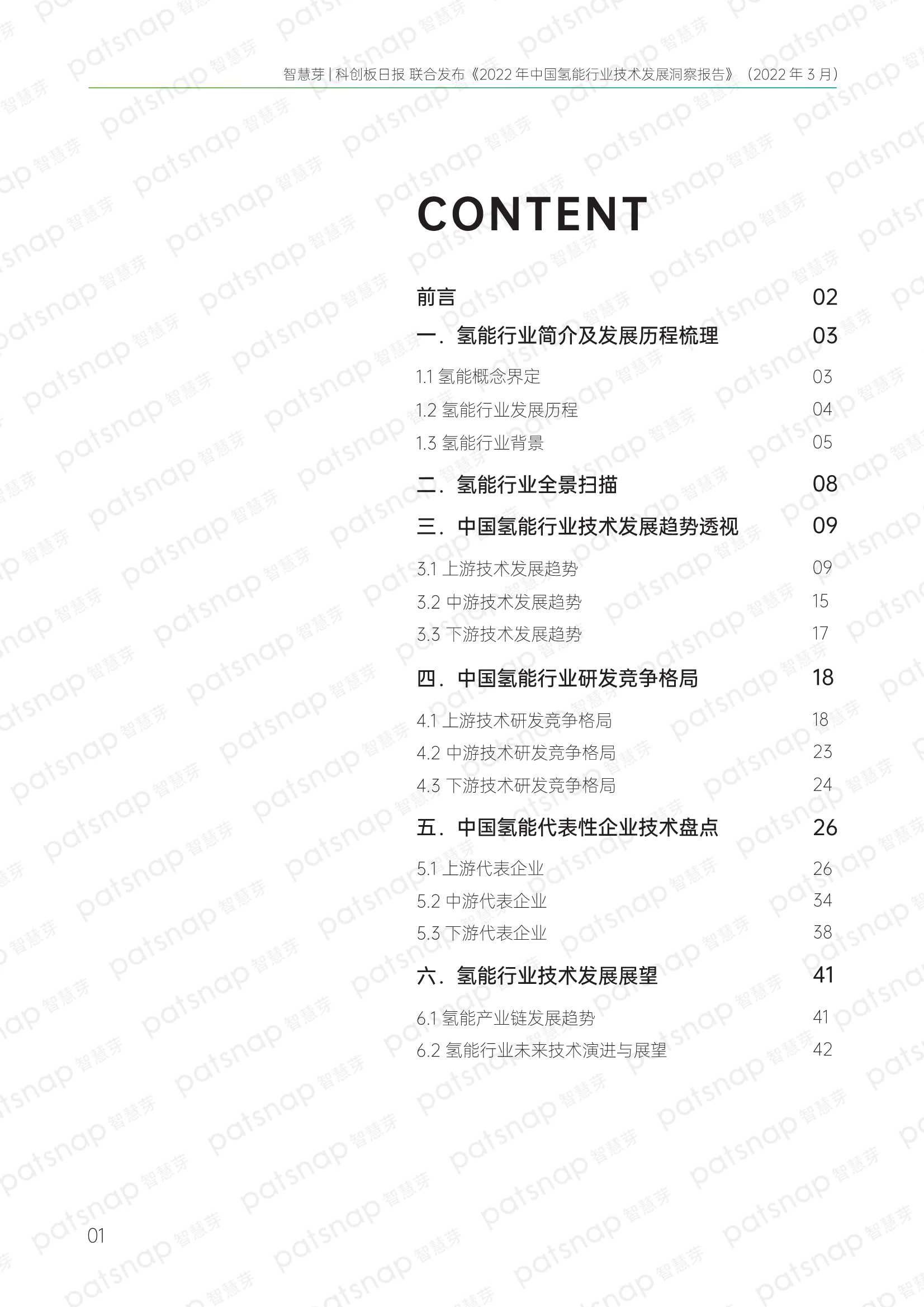 2022年中国氢能行业技术发展洞察报告