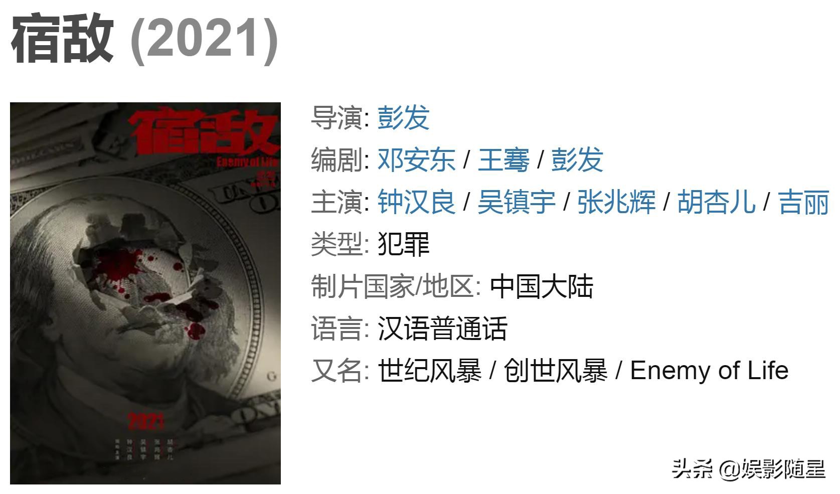 《宿敌》计而可待，吴镇宇回归港风大片，还有众港星携手坐镇