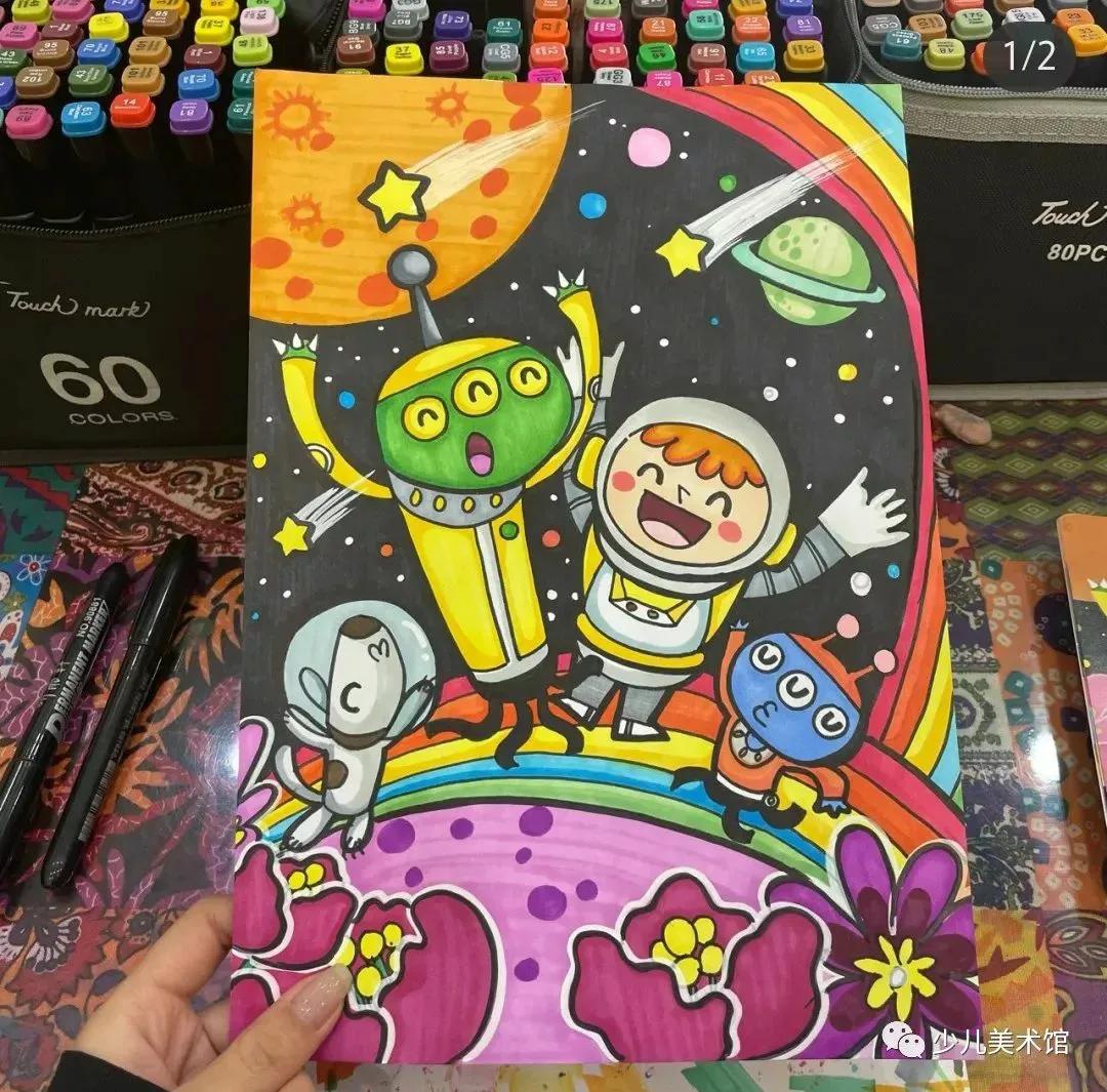 创意美术—太美了！超好看的40幅创意儿童画，张张精品，经典收藏