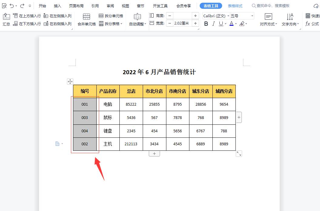 WPS中如何对word表格中数据进行排序(word文档里面怎么排序)