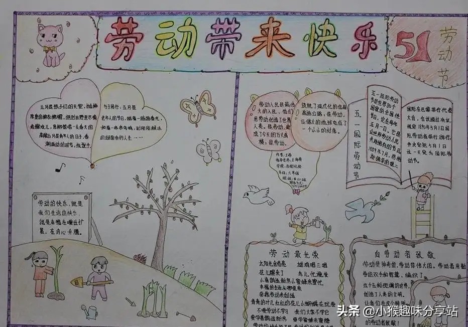 劳动节专题手抄报大全，简单易学，新颖好看