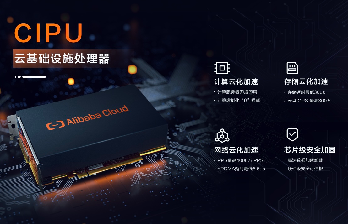 阿里云发布云数据中心专用处理器CIPU 替代CPU成为新管控加速中心
