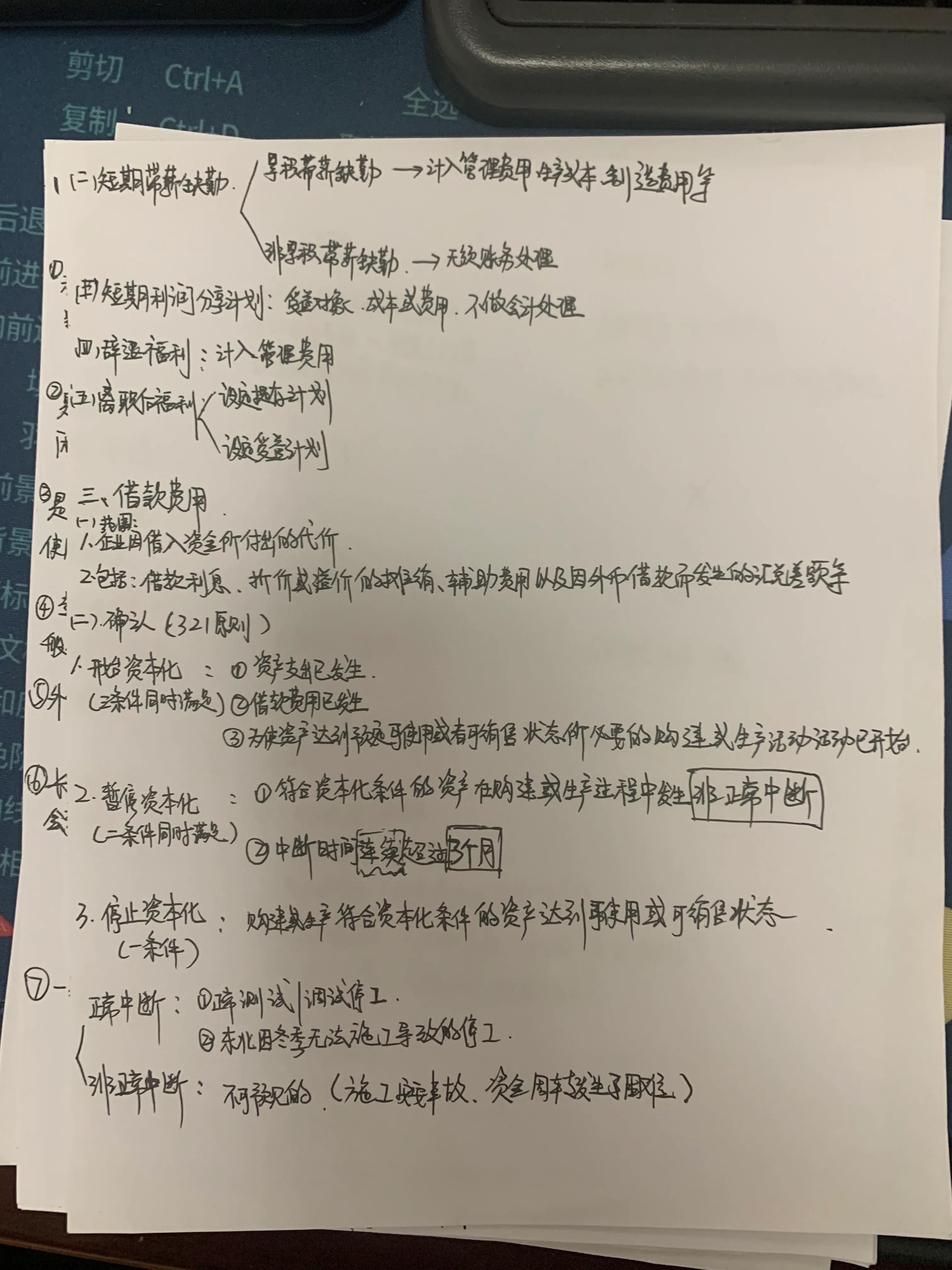 中级会计打卡21天～职工薪酬和借款费用