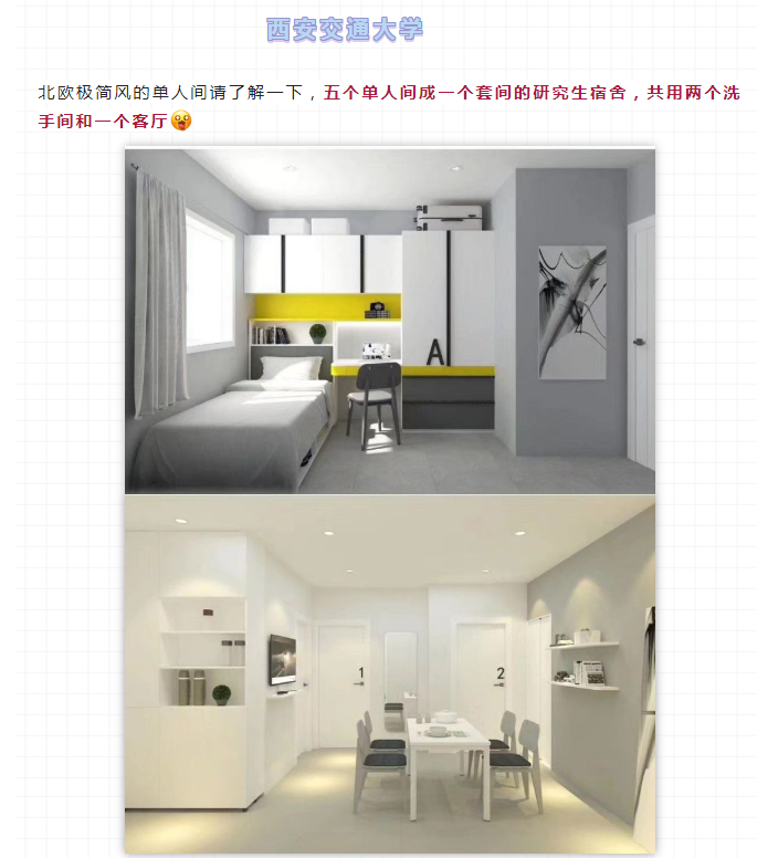 为了迎接新生，各大院校晒研究生宿舍环境，仿佛挣扎在贫困线上