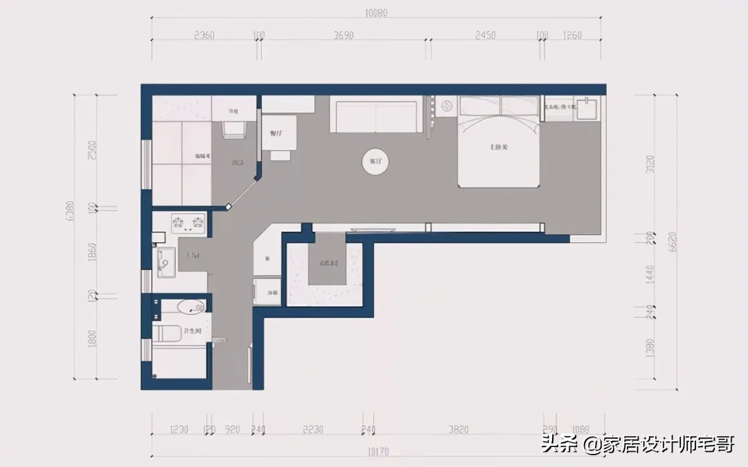 上海3口之家挤40㎡小宅，却打造出2室1厅，甚至还有衣帽间，真牛