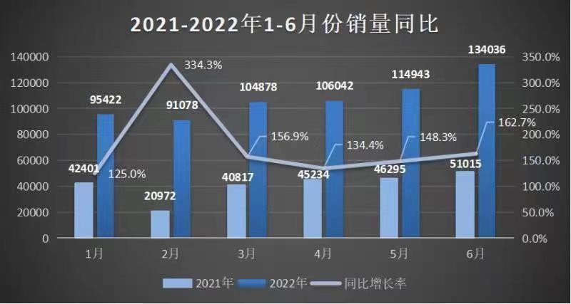 比亚迪上半年销量同比增长162%，全年150万目标妥了