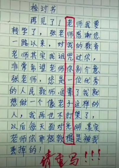 小学生作文《冤枉》走红，内容一波三折，网友看后表示：一点不冤