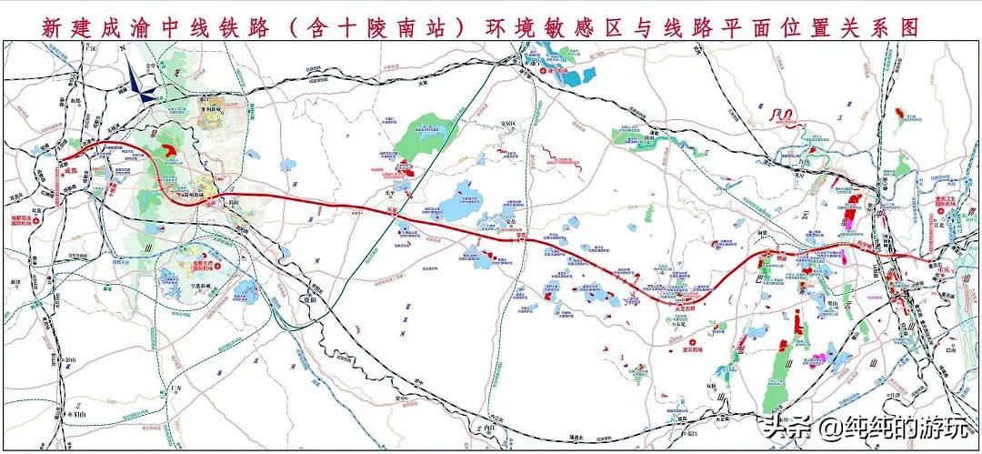 四川省计划新建成都至重庆市的中线高铁线路走向