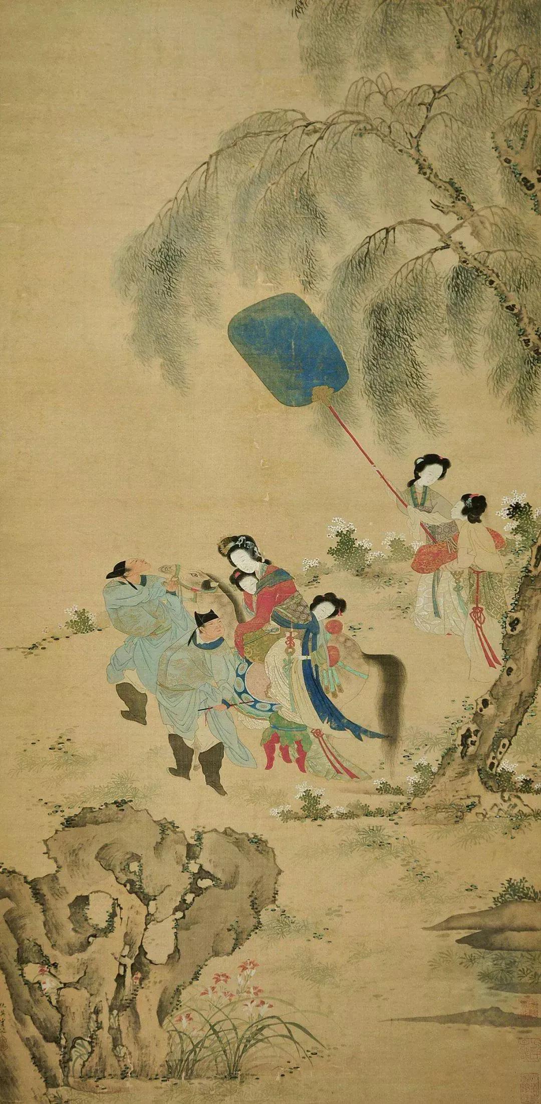 行乐三春节,林花百和香:"春游"诗词30首,仇英笔下春天