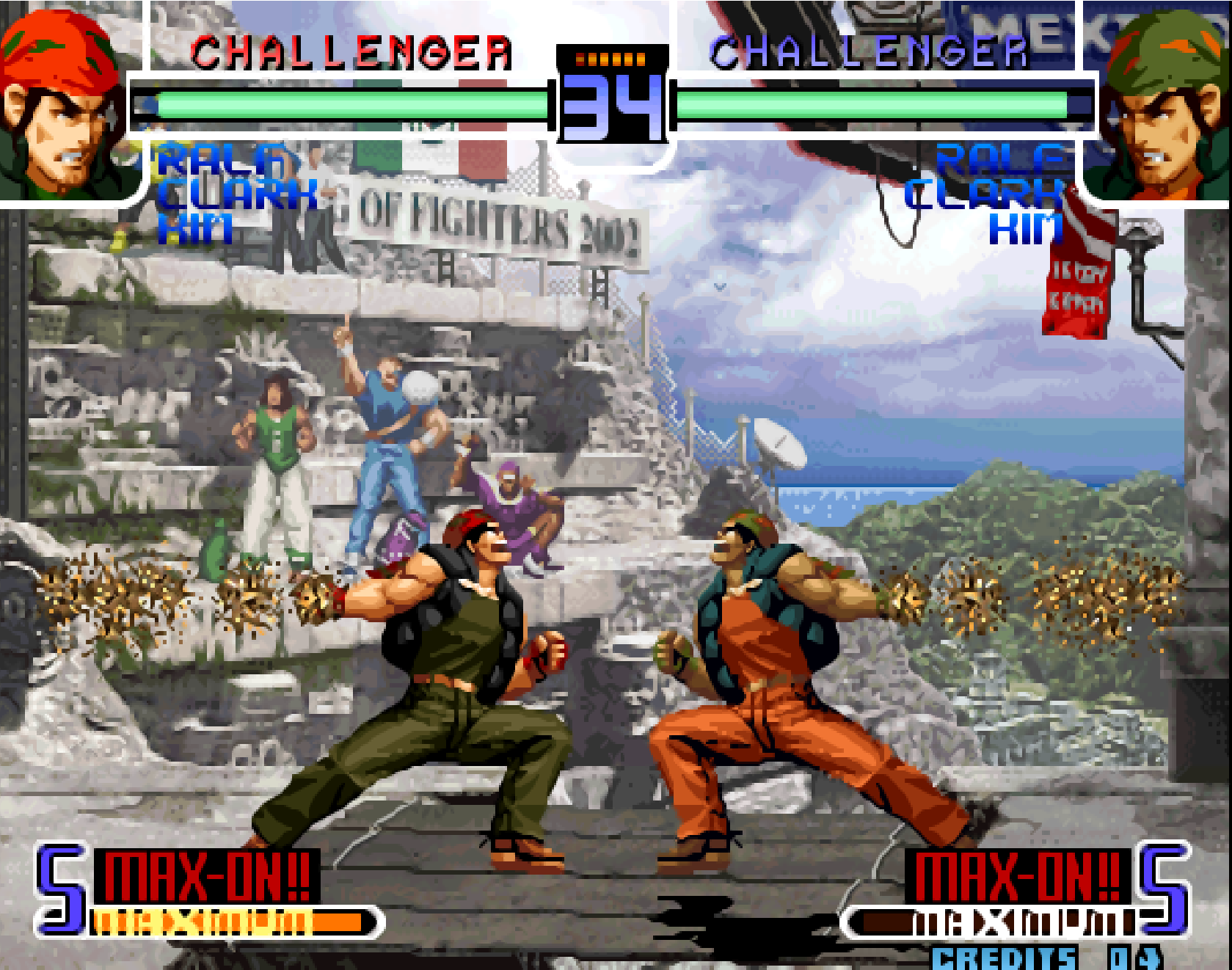 经典街机《拳皇》1P和2P一起摇大招，结果和想象的不一样