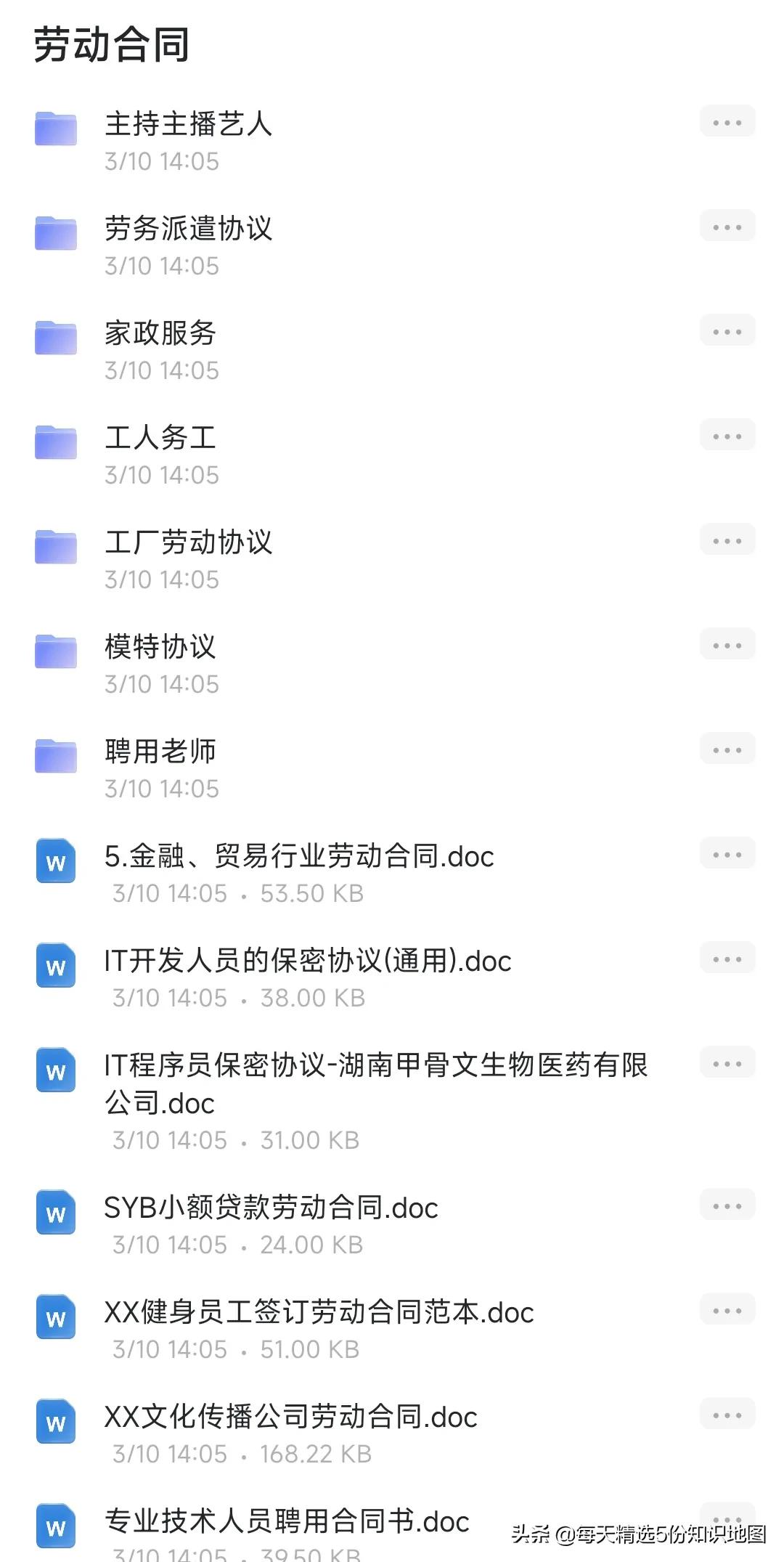 3个人花了5天时间整理出这「商业合作常用的800份合同模板」