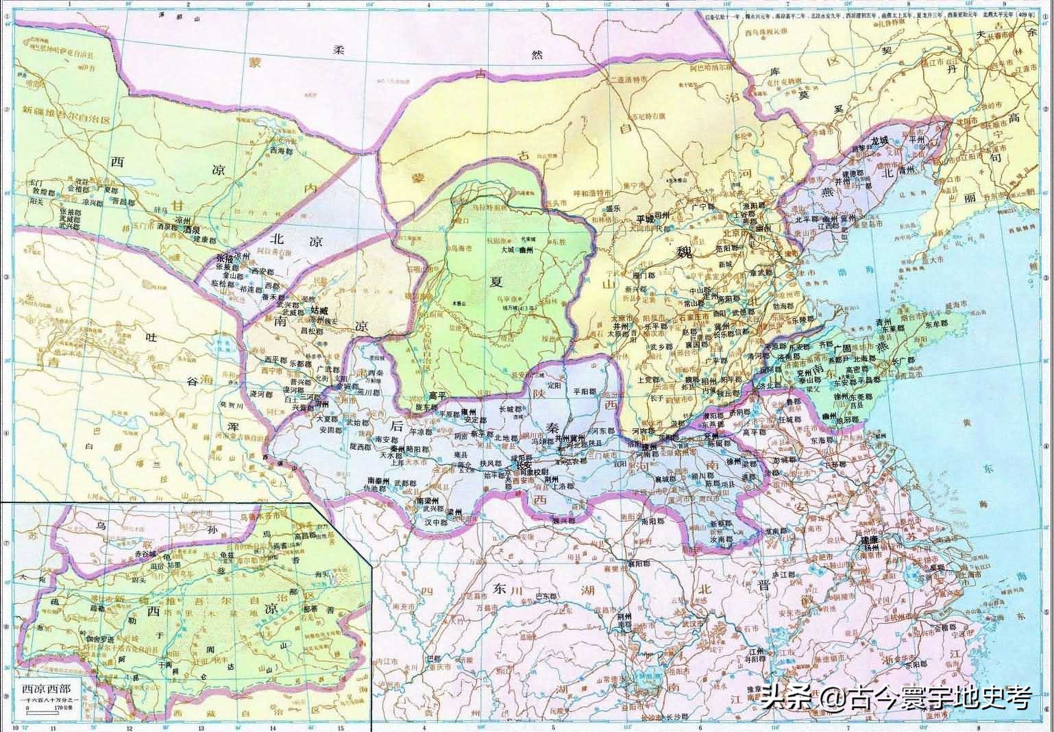 西晋地图(晋朝地方区划地图)