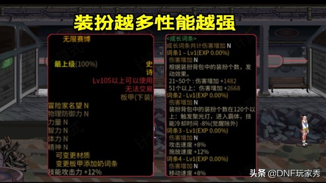 DNF：奇葩装备赏析！金币越多，伤害越高，旭旭宝宝专属