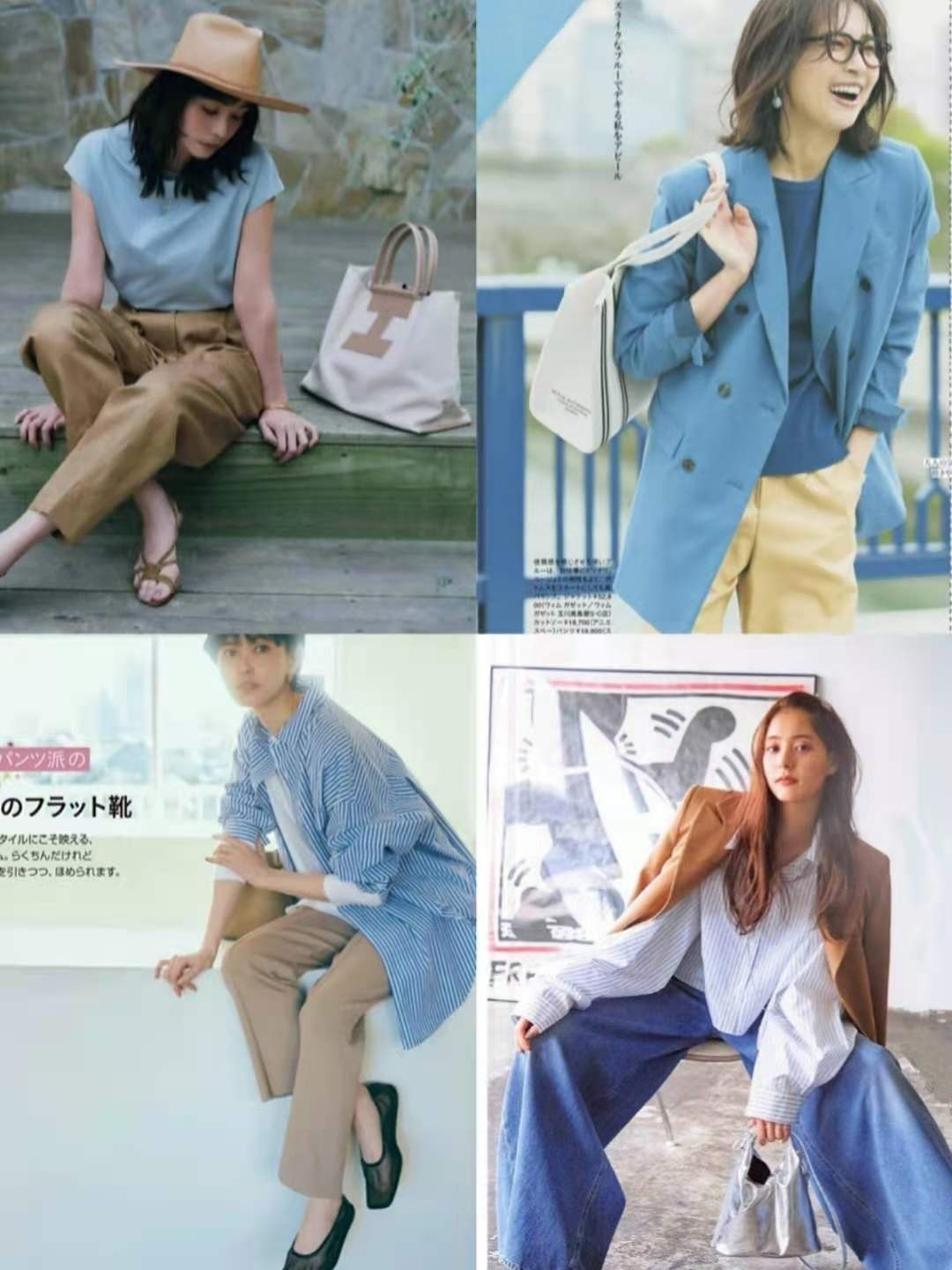 日本女人穿“蓝色”衣服从来没输过！这些穿搭示范，全是借鉴要点