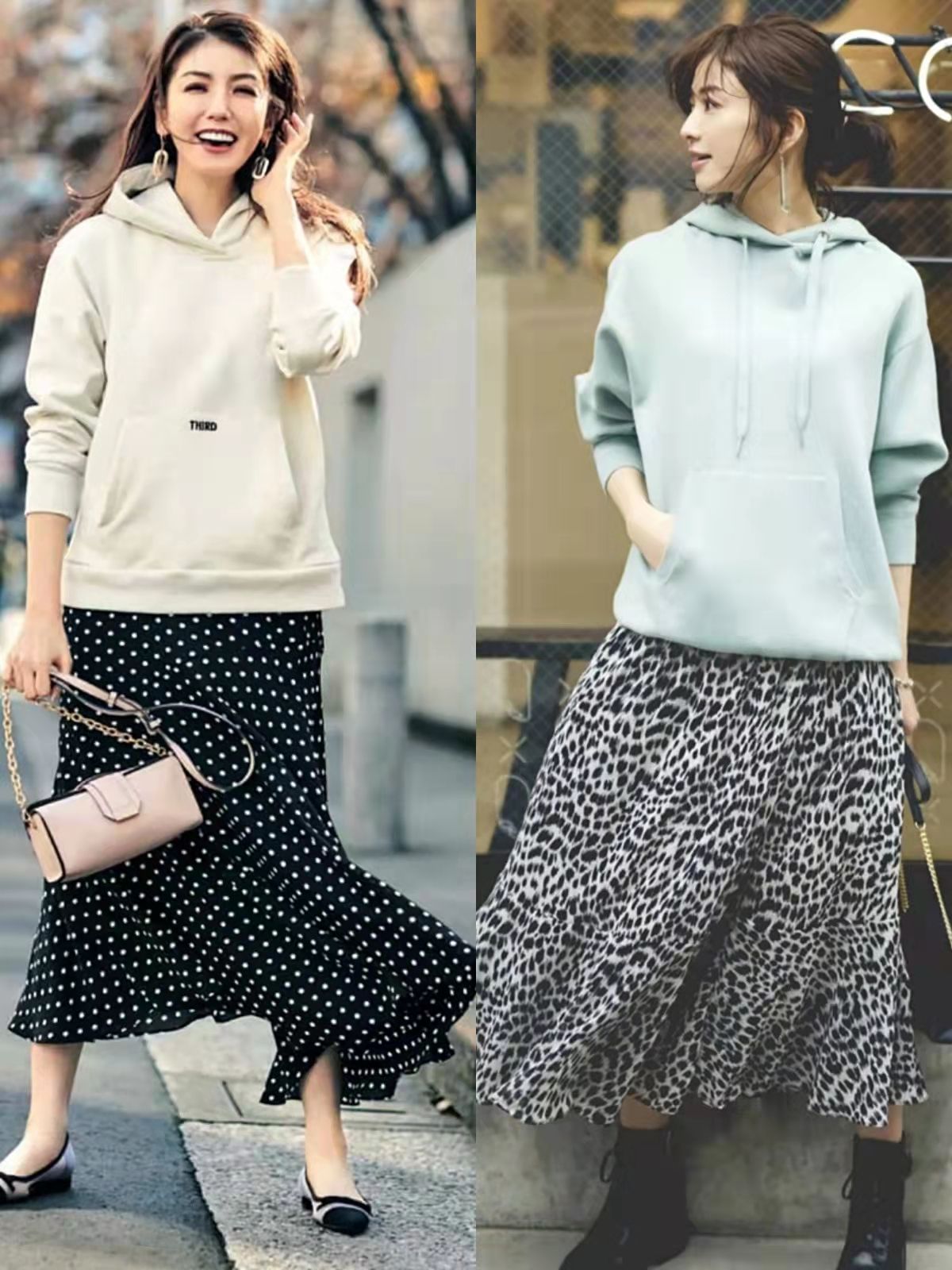卫衣搭配什么裙子好看图片(今年开春火了一种穿法) - 赤虎壹号