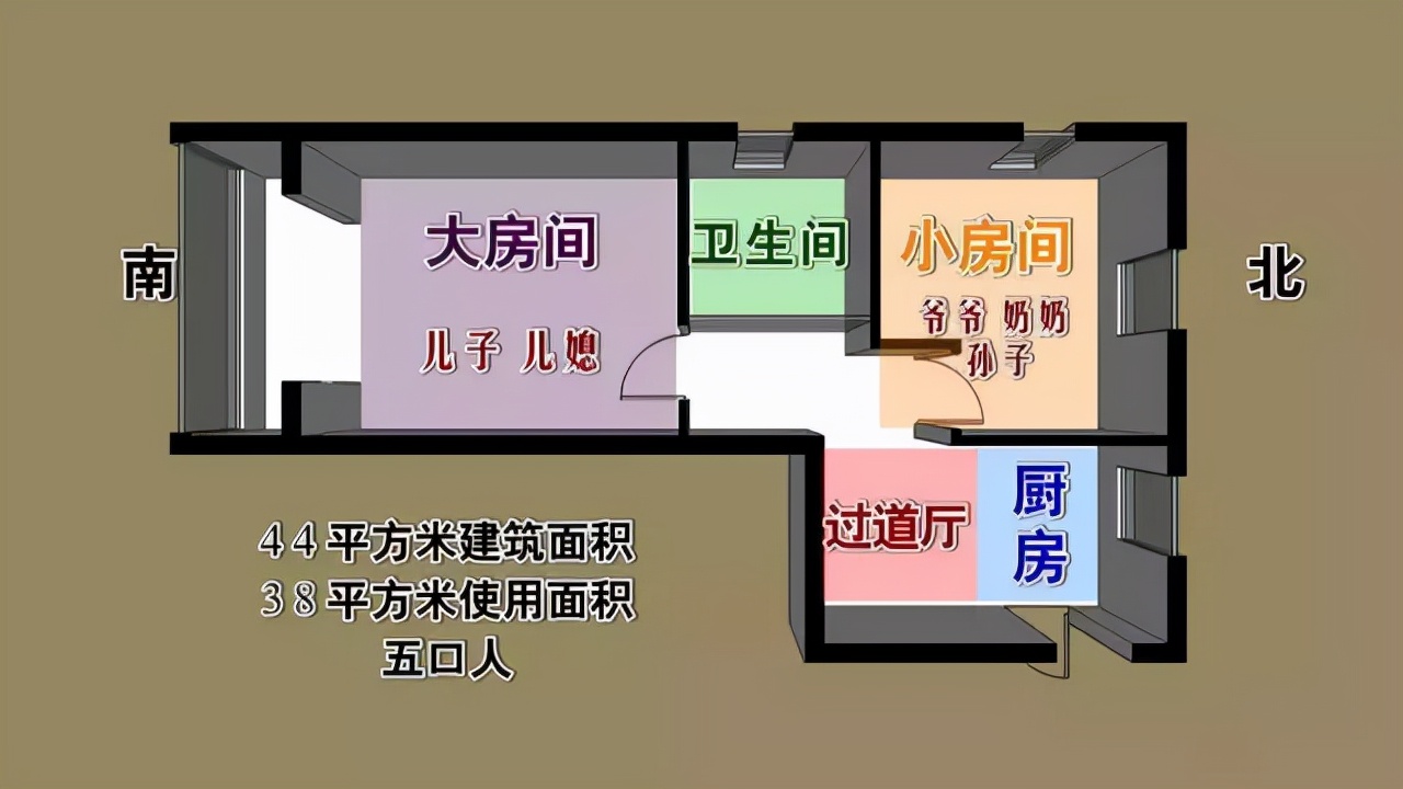 上海一家5口蜗居38㎡老公房，设计师爆改成3房2厅，还带升降床