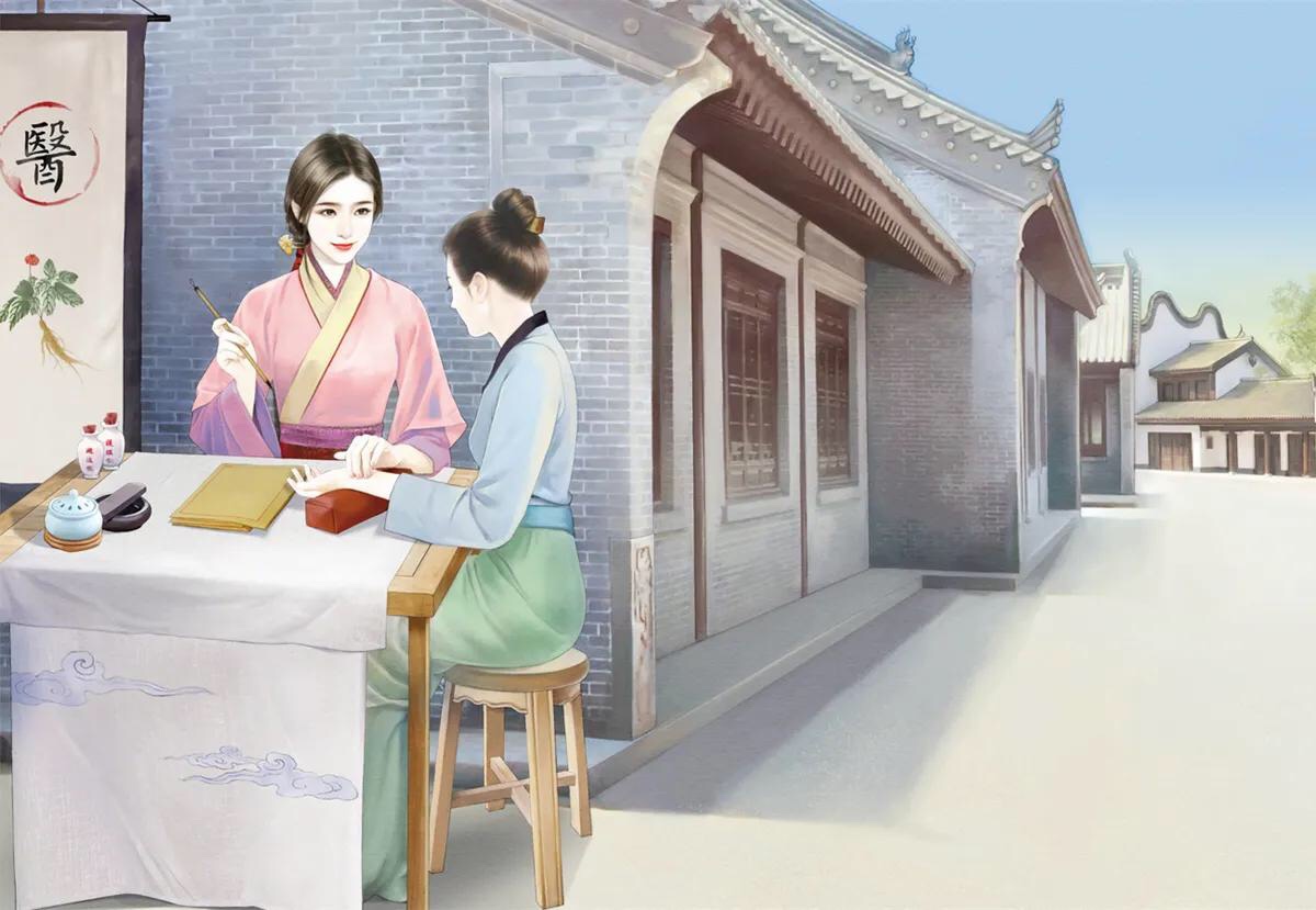 古代美女手绘图片(一组古早风的插画) - 赤虎壹号