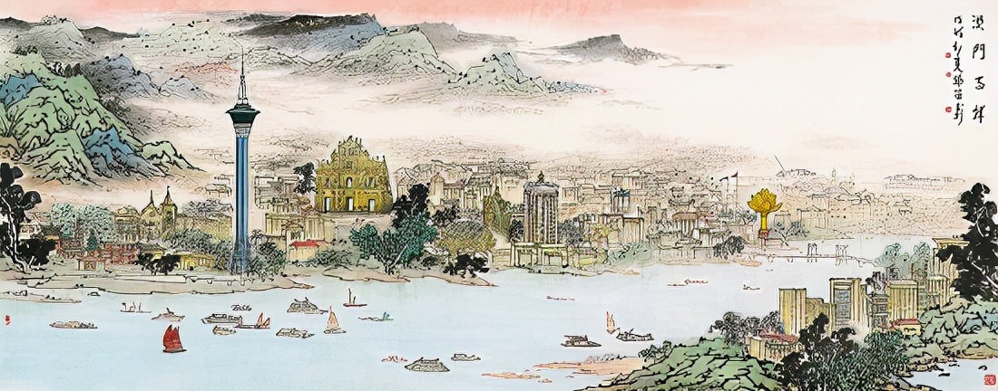 城市山水画开创者杨留义《壮美张家口 情牵冬奥会》国画创作完成