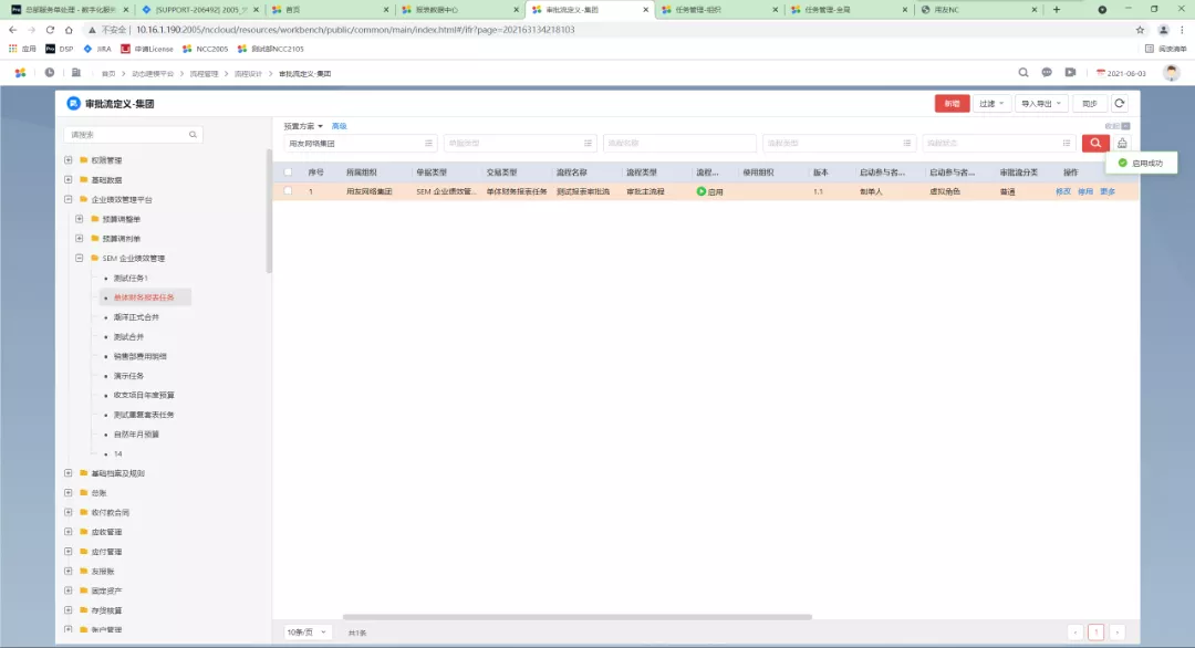 用友NC Cloud集团报表审批流程