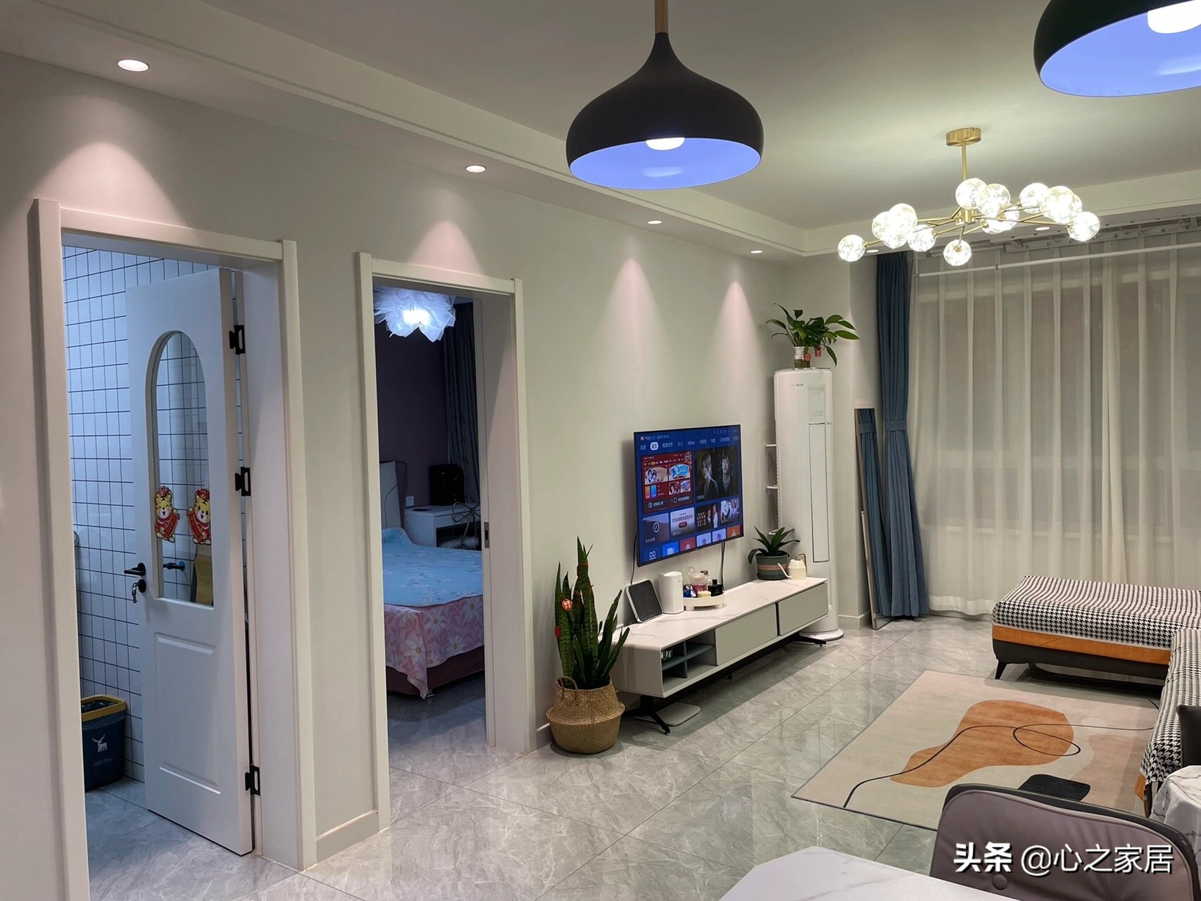 65㎡完全靠自己设计的新家，虽然只是两居室，但却充满精致和温馨