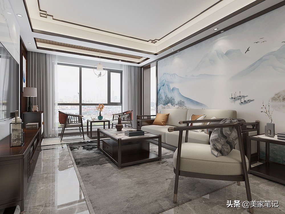 110平米中式装修设计，典雅大气，尽显东方韵味