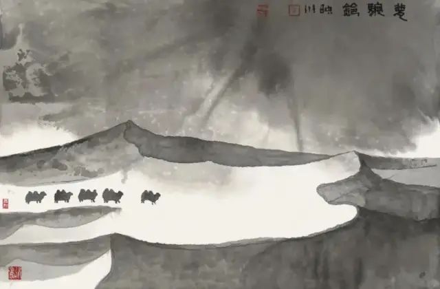 他的画激情迸发，境界博大