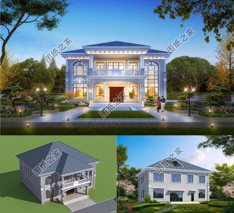 传统欧式复古风自建别墅装修效果图大全