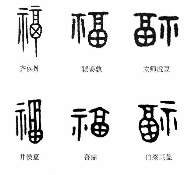 趣味福字写法图片