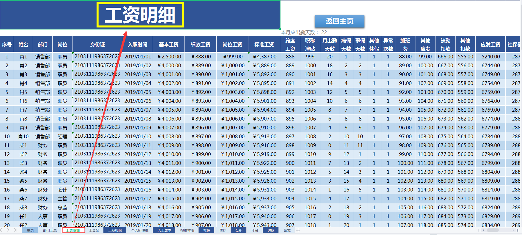 会计还在加班核算工资？别傻了！用这套表格自动核算半小时搞定