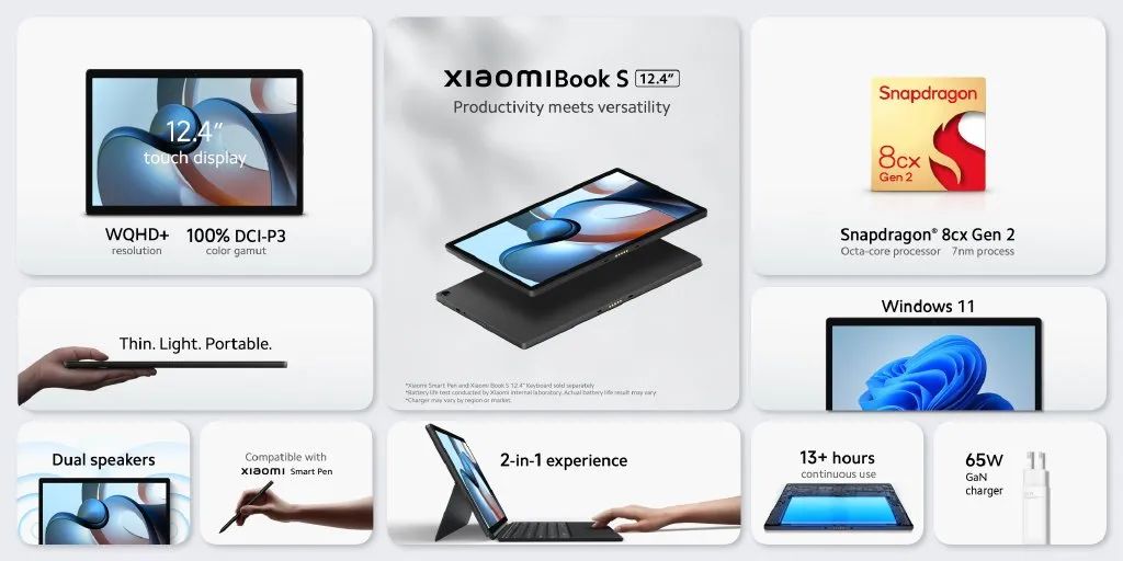 小米二合一电脑海外发布，性能比较尴尬