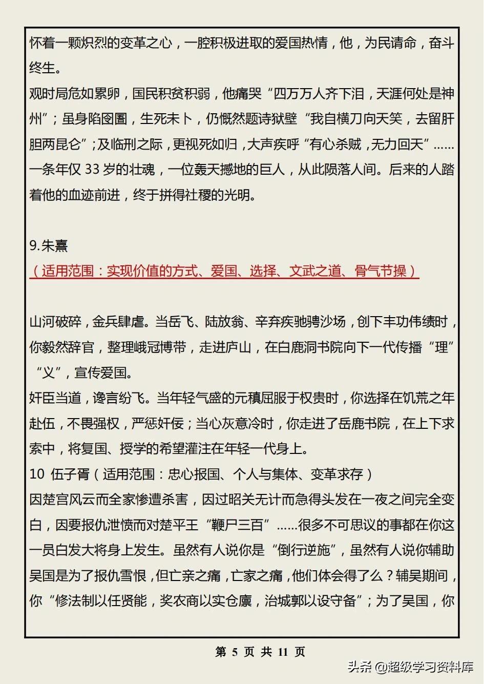 高中语文：议论文20个人物素材，弥补你那空泛的论点，让作文50+