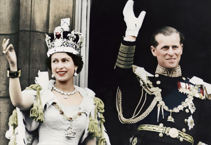 英女王和梦露的照片图片