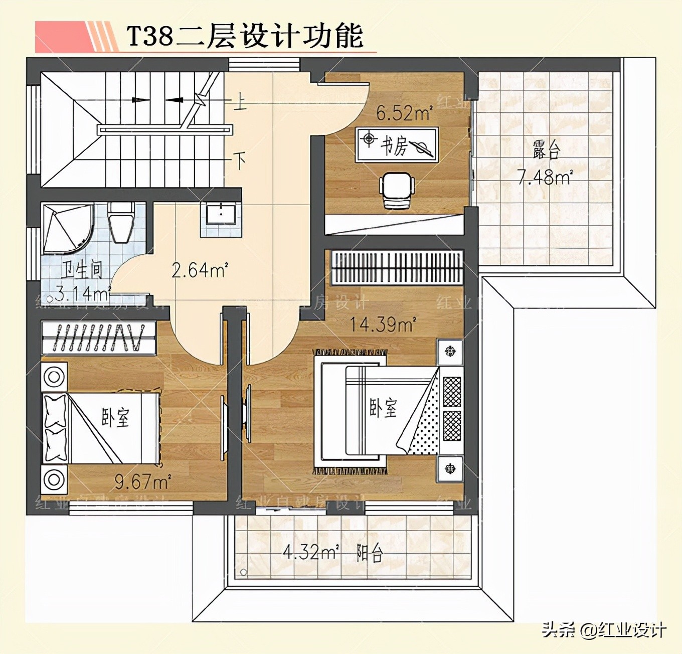 农村自建两层平顶养老房，就从这5套来选，简洁实用美观也易施工