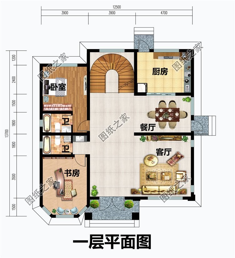 带地下室的别墅设计，符合农村生活需求，忍不住的想要住进去