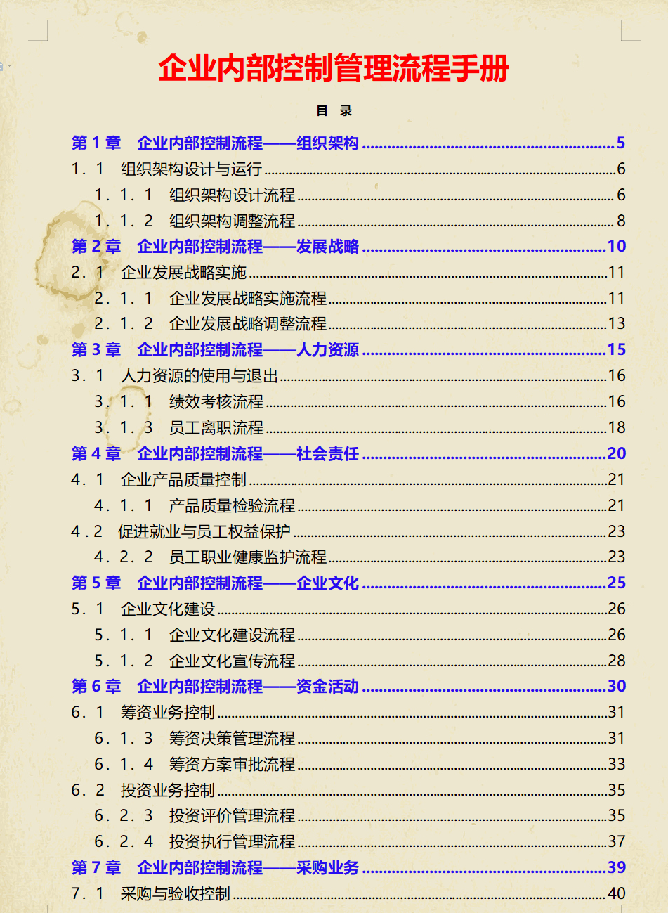 企业内控控制不好？聪明的财务都是这样做的，一套管理手册搞定