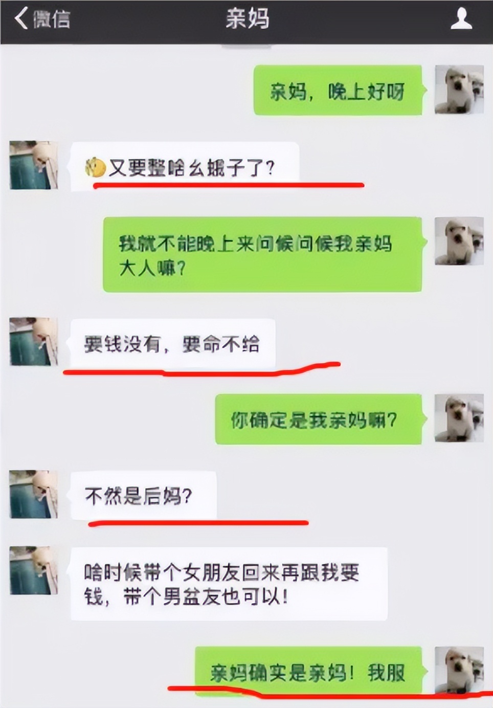 “谁啊，阎王爷？”大学生与父母的聊天记录走红，怼人怼得很应景